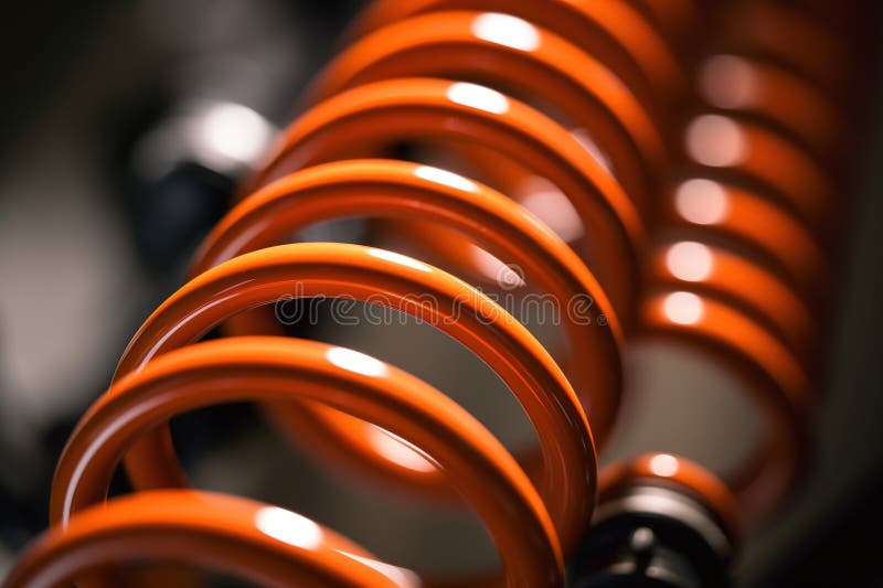 Suspension system, close up shot. Generative AI vector illustration
