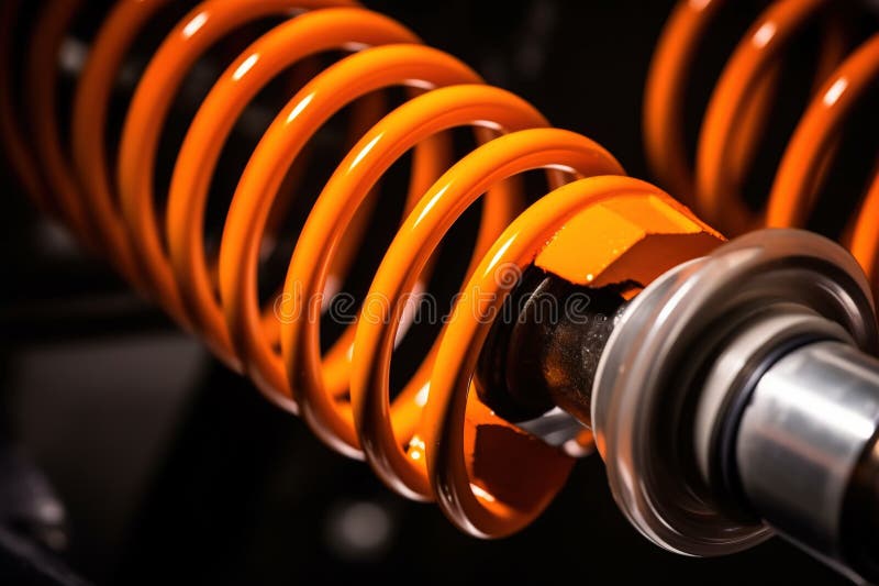 Suspension system, close up shot. Generative AI vector illustration