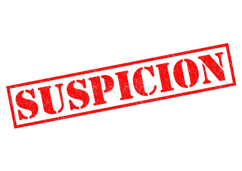 SUSPICION stock illustration