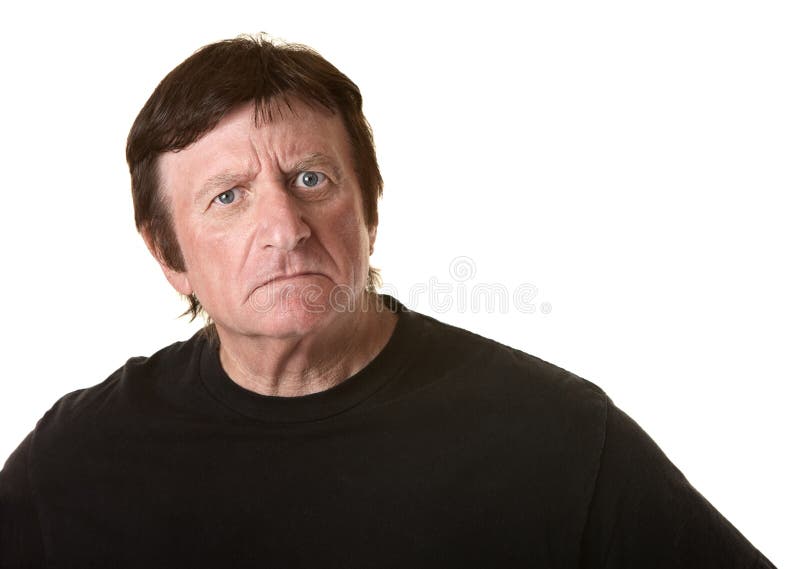 Suspicious Mature Man royalty free stock photos