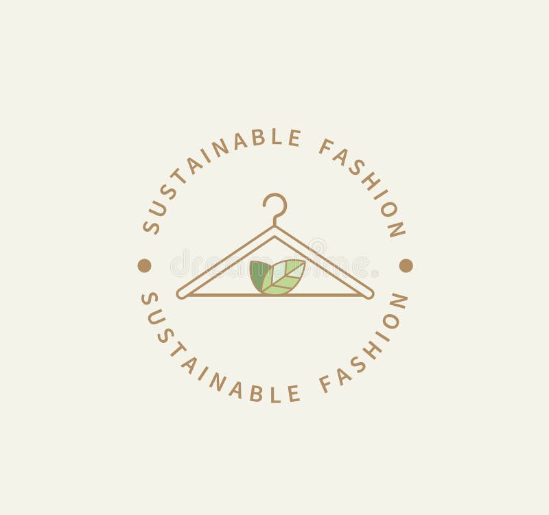 Sustainable fashion logo.Eco friendly production.