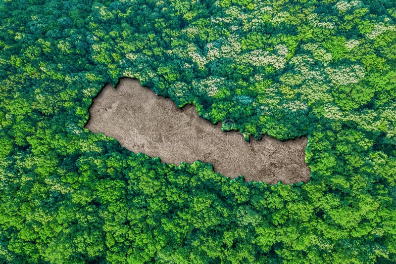 Sustainable Habitat Map of Nepal Stock Image Image of country