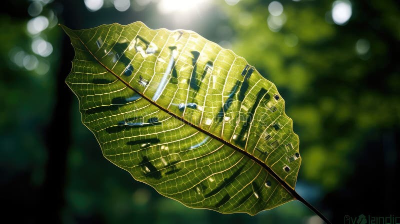 Sustainable technology leaf stock illustration