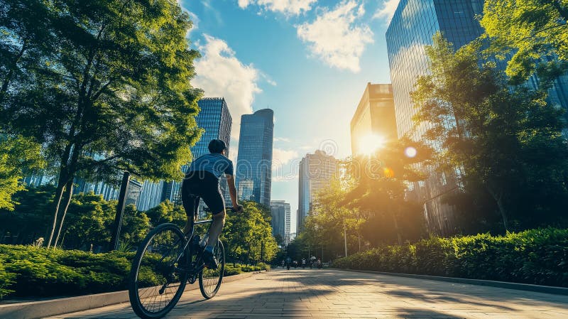 Sustainable urban development project, showcasing integrated transportation solutions, including walking paths, cycling lanes, and EV charging stations. Development ev stock images, royalty-free photos and pictures