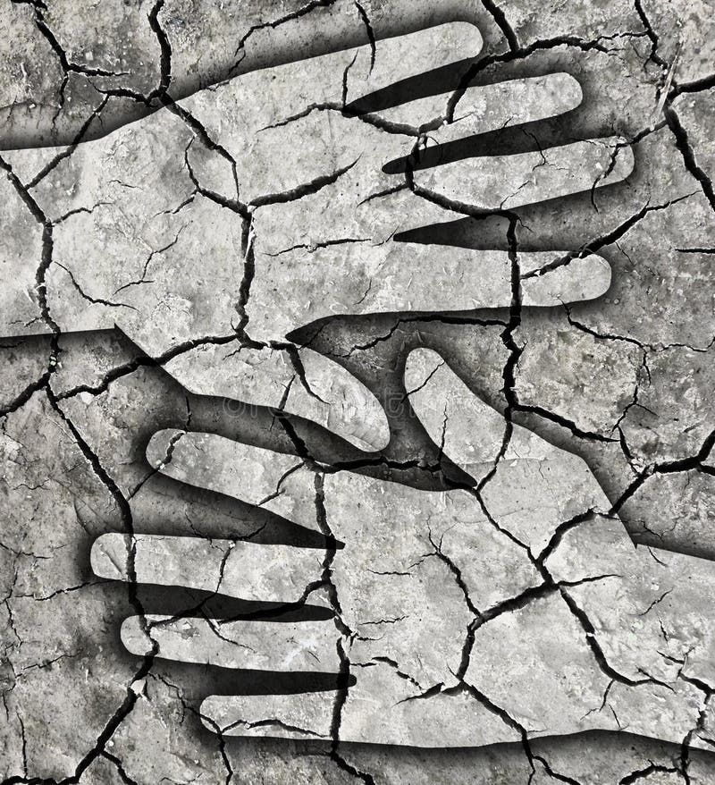 Suszy spragnioną krakingową ziemię ilustracja wektor