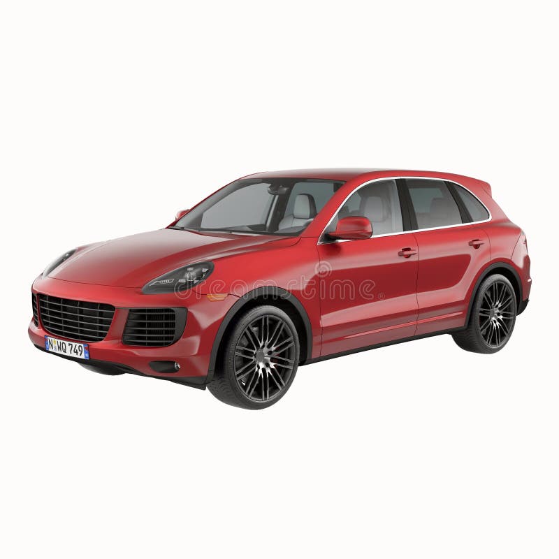 SUV de lujo aislado en el ejemplo blanco 3D foto de archivo libre de regalías SUV de lujo aislado en el ejemplo blanco 3D foto de archivo libre de regalías