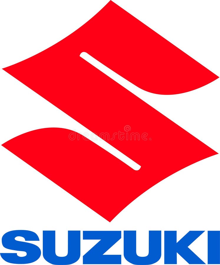 Suzuki logo brand car symbol with name white Vector Image
