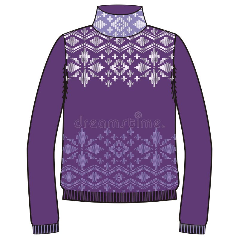 Winter warm sweater handmade, svitshot, jumper for knit, purple lilac and white color. Women's sweaters, men's sweater, unisex sweater. Design - snowflakes jacquard. Winter warm sweater handmade, svitshot, jumper for knit, purple lilac and white color. Women's sweaters, men's sweater, unisex sweater. Design - snowflakes jacquard