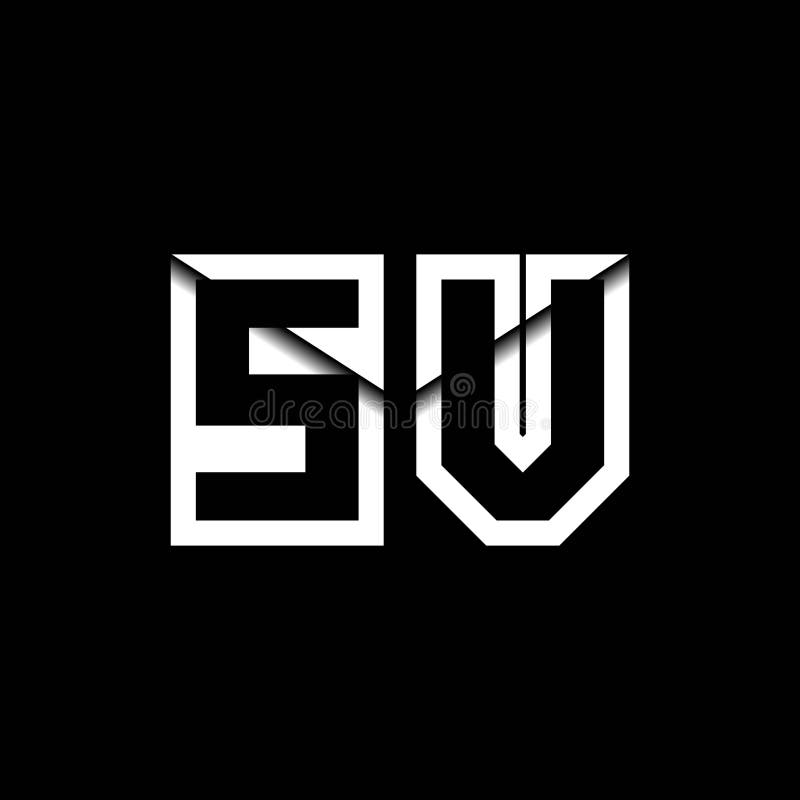 SV Monogram Envelope Shape Style stock illustration