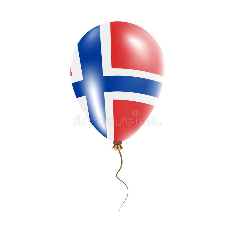 Ga op pad totaal Gek Svalbard and Jan Mayen Balloon with Flag. Stock Vector - Illustration of  logo, foreign: 108902667