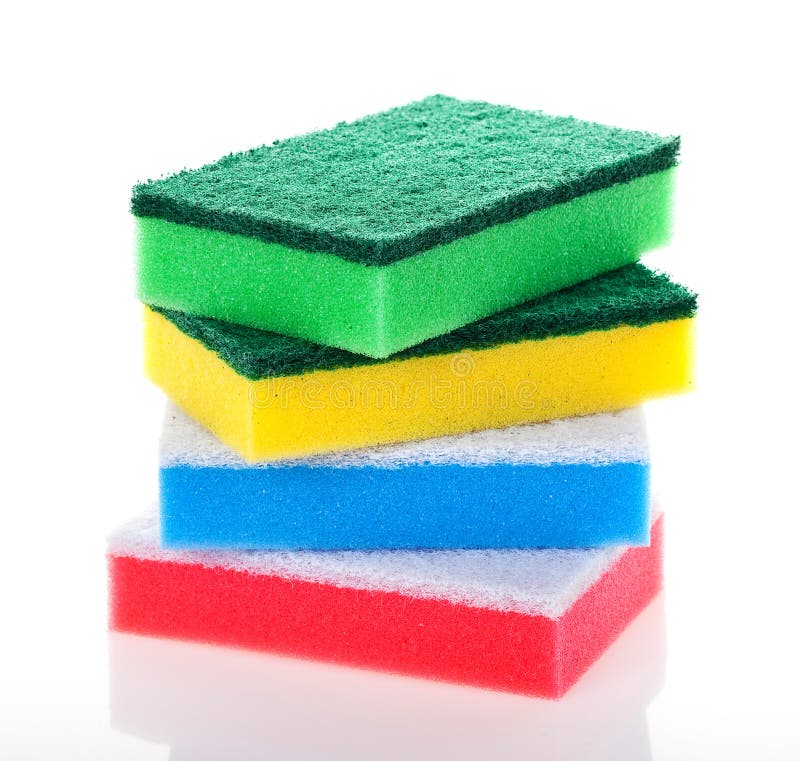 Set of washing sponge isolated on white background. Set of washing sponge isolated on white background