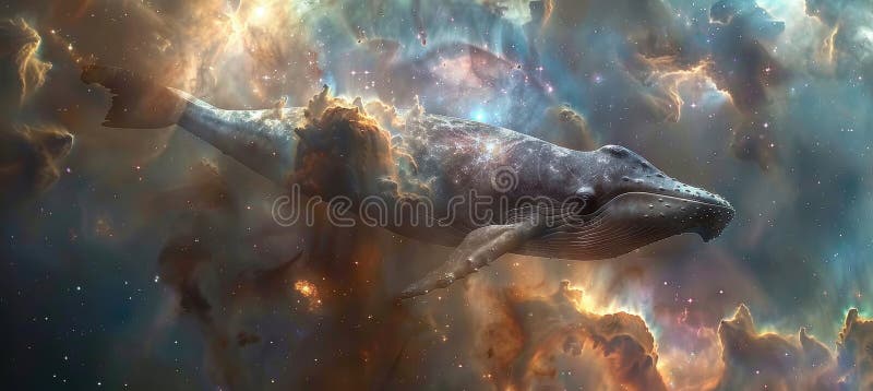 Svanning genom Nebula : Deep Space Exploration and the Majesty of the Universe fotografering för bildbyråer