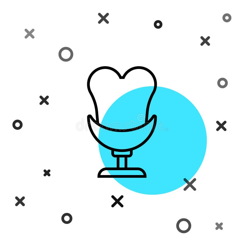Svart arraysymbol isolerad på vit bakgrund Slumpmässiga dynamiska former Vector stock illustrationer