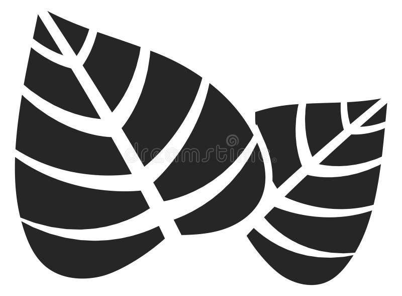 Svart bladlogotyp. miljösymbol. naturligt tecken stock illustrationer