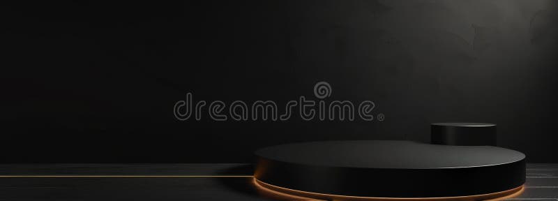 A black table featuring a sleek black bowl with a striking gold line running across it. AI Generative AI generated. A black table featuring a sleek black bowl with a striking gold line running across it. AI Generative AI generated