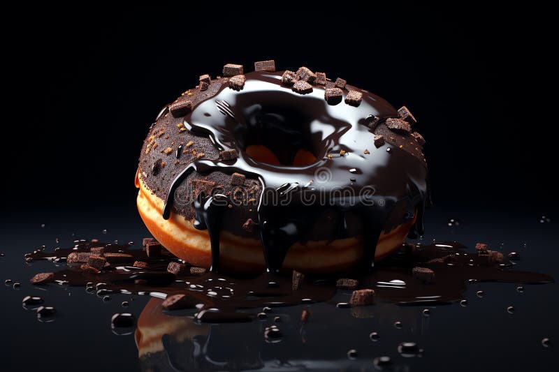 Svart donut-halloween-bakgrund royaltyfri illustrationer