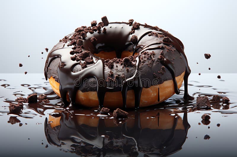 Svart donut-halloween-bakgrund stock illustrationer