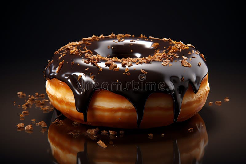 Svart donut, halloween-bakgrund royaltyfri illustrationer
