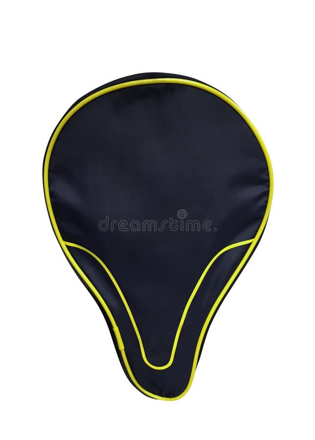 Svart fall för bordtennisracket som isoleras på vit bakgrund royaltyfri foto Svart fall för bordtennisracket som isoleras på vit bakgrund royaltyfri foto