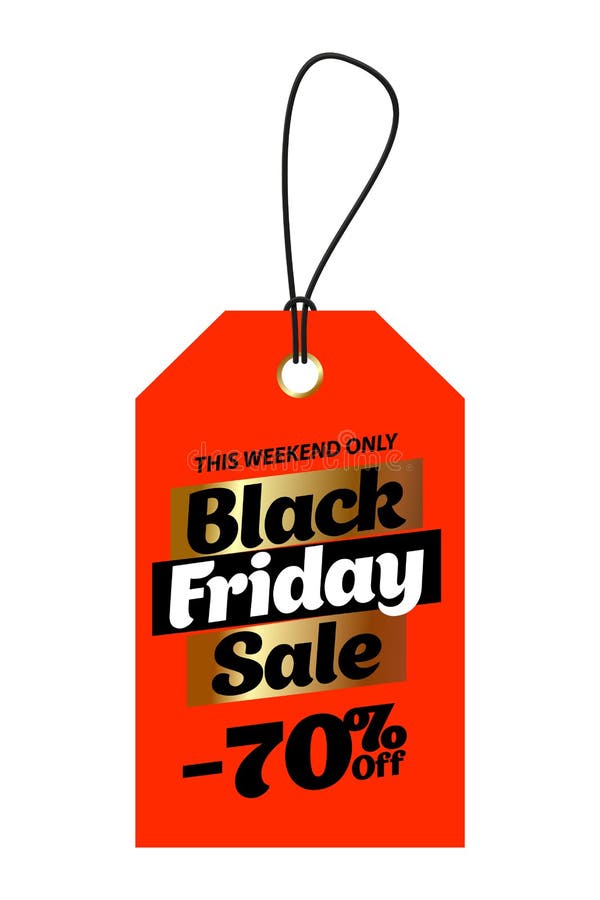Svart fridagsförsäljning med orangefärgad tagg med 70 % rabatt Vector vektor illustrationer Svart fridagsförsäljning med orangefärgad tagg med 70 % rabatt Vector vektor illustrationer