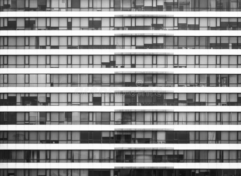 Svart för yttersida för modell för fönster för arkitekturdetalj modern royaltyfri foto