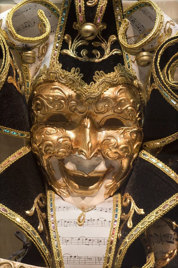 Black gold mask from venice - music. Black gold mask from venice - music