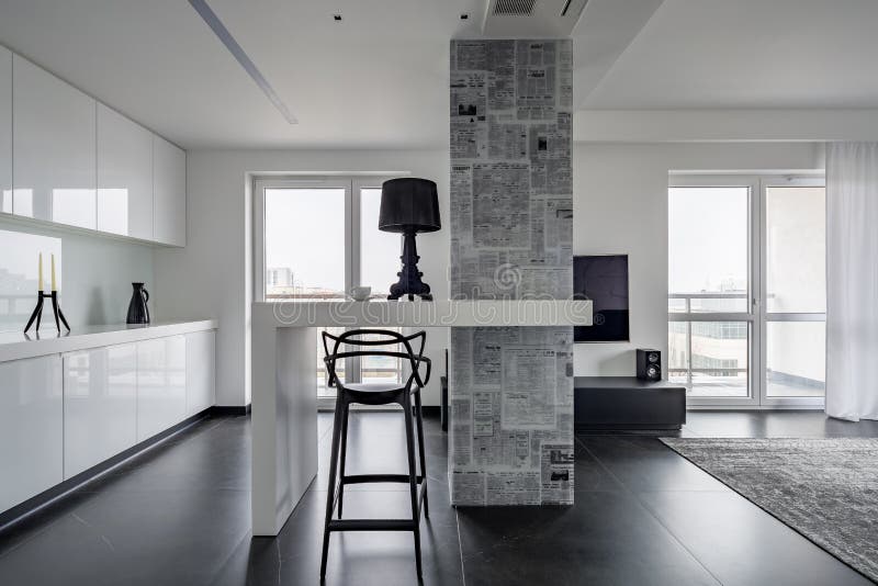 svart inre modern white royaltyfri foto svart inre modern white royaltyfri foto