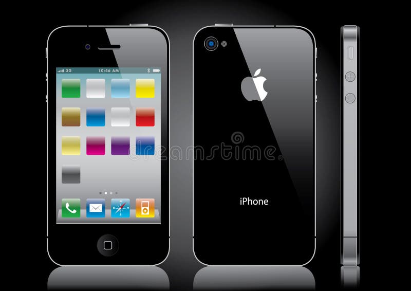 svart iphone stock illustrationer svart iphone stock illustrationer