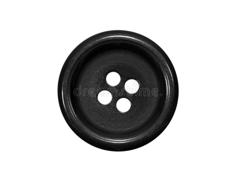 Black button isolated on white. Black button isolated on white