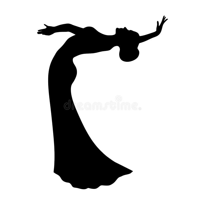 Svart kontur av en kvinna som dansar orientalisk bukdans stam- dans Arabisk dans vektor illustrationer Svart kontur av en kvinna som dansar orientalisk bukdans stam- dans Arabisk dans vektor illustrationer