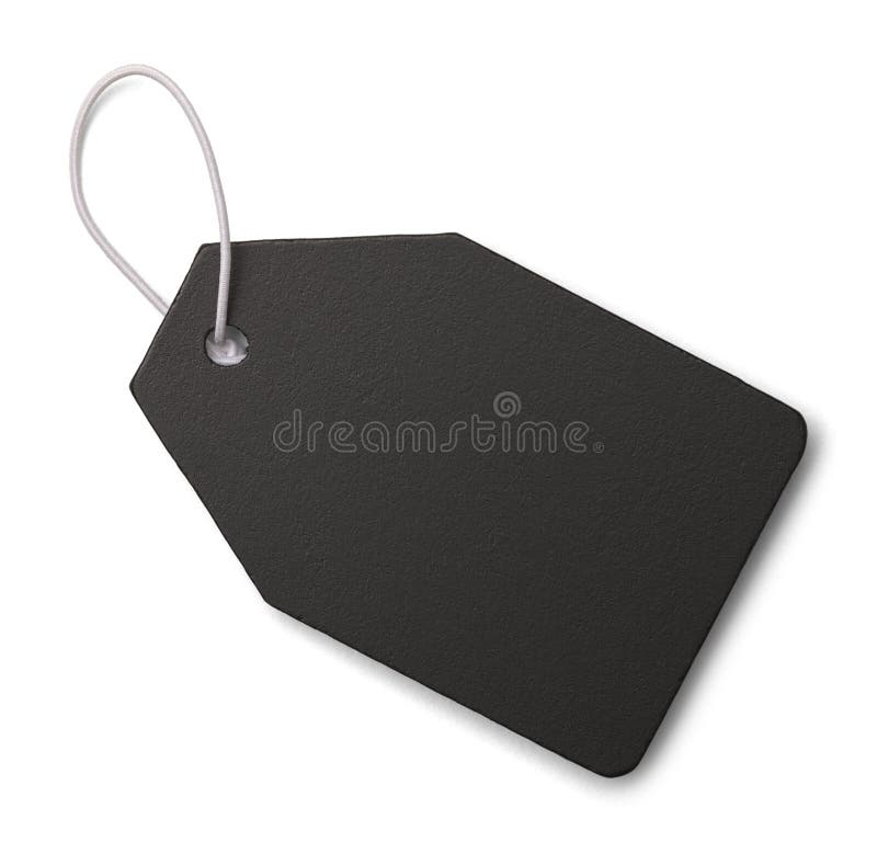 Black Slate Tag with Copy Space Isolated on White Background. Black Slate Tag with Copy Space Isolated on White Background.