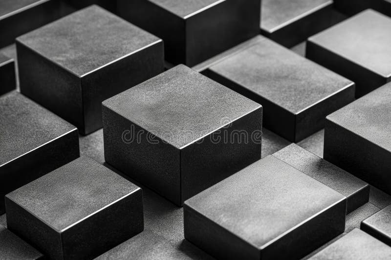 Svart kuber abstrakt bakgrund med minimalistisk bakgrund royaltyfria bilder