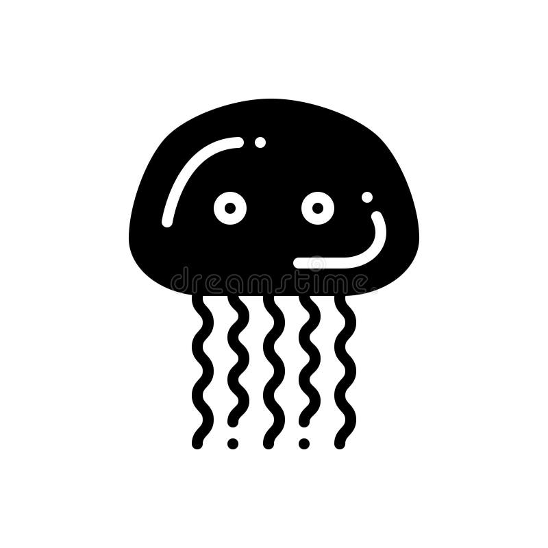Svart linje symbol f?r gel?, fisk och havet vektor illustrationer Svart linje symbol f?r gel?, fisk och havet vektor illustrationer