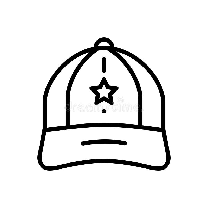 Svart linje symbol för lock, hatt och arbetare stock illustrationer Svart linje symbol för lock, hatt och arbetare stock illustrationer