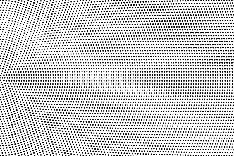 Svart på vit retro rastrerad textur Prickig vektorbakgrund Diagonal dotworklutning Monokrom rastrerad samkopiering vektor illustrationer