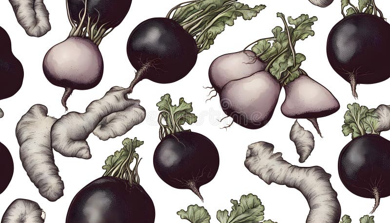 Svart radiserad på vit bakgrund vektor illustrationer