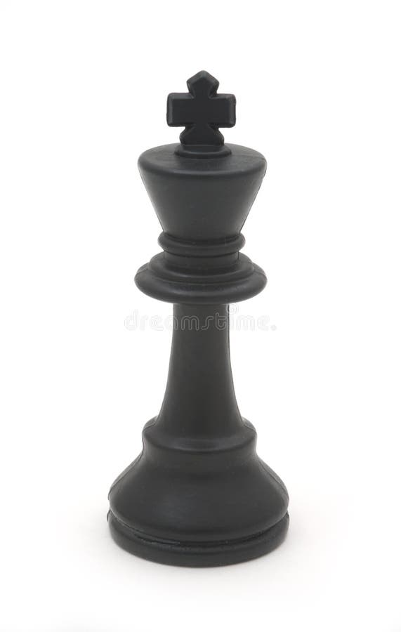 Svart schackkonung royaltyfri bild