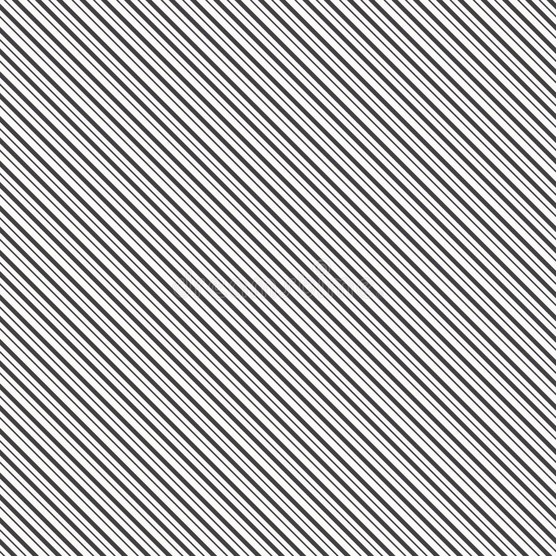 Svarta diagonallinjer randig wallpaper symmetrisk linjär prydnad med tjockt och tinelinje Gör randig motiv stock illustrationer