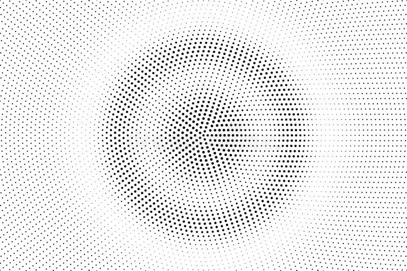 Svartprickar på vit bakgrund Abstrakt perforerad yttersida Slät rastrerad vektortextur Rund dotworklutning stock illustrationer
