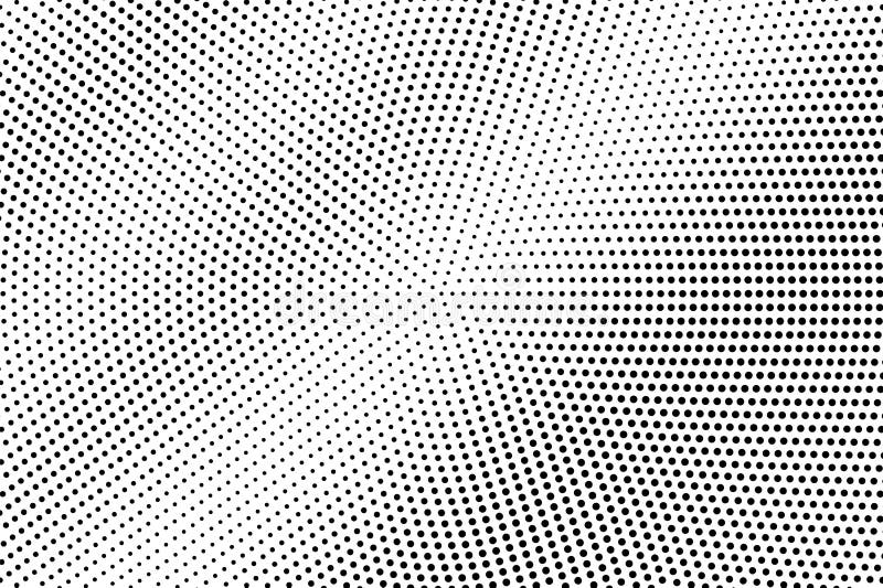 Svartprickar på vit bakgrund Abstrakt perforerad yttersida Urblekt rastrerad vektortextur Liten dotworklutning stock illustrationer