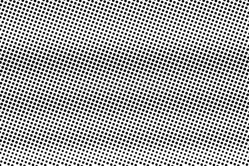 Svartprickar på vit bakgrund Perforerad yttersida för Grunge Prickig rastrerad vektortextur Horisontaldotworklutning vektor illustrationer