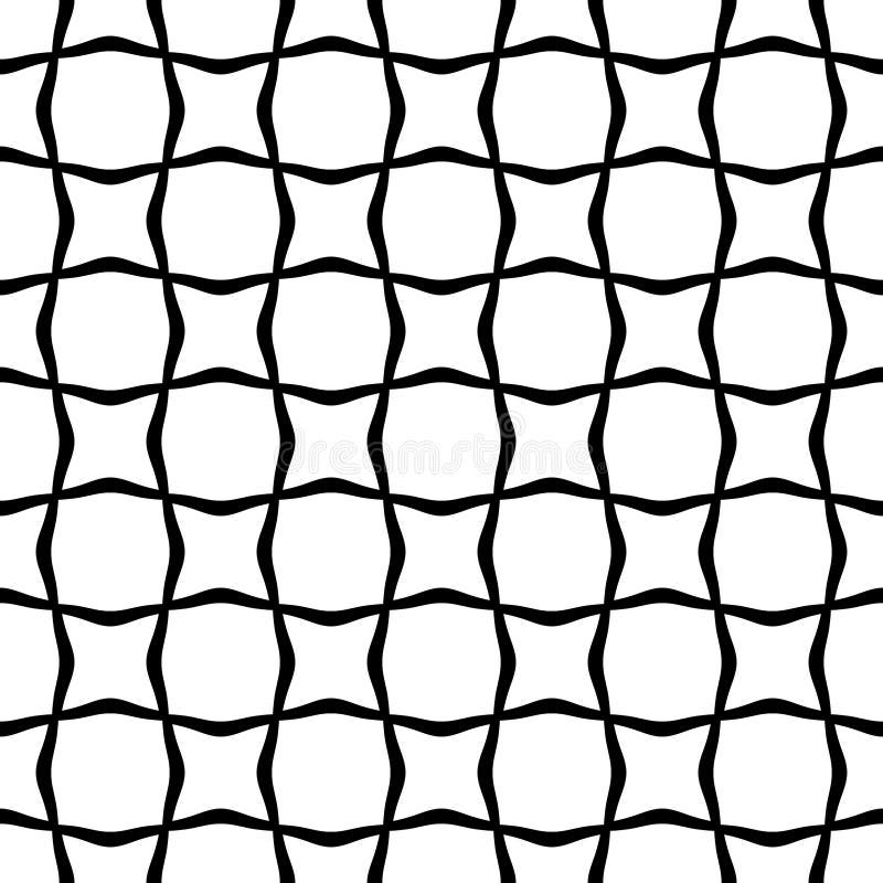 Svartvit abstrakt linje sömlös modell för våg Textur med krabba böljande linjer för dina designer Irregular illustration stock illustrationer Svartvit abstrakt linje sömlös modell för våg Textur med krabba böljande linjer för dina designer Irregular illustration stock illustrationer