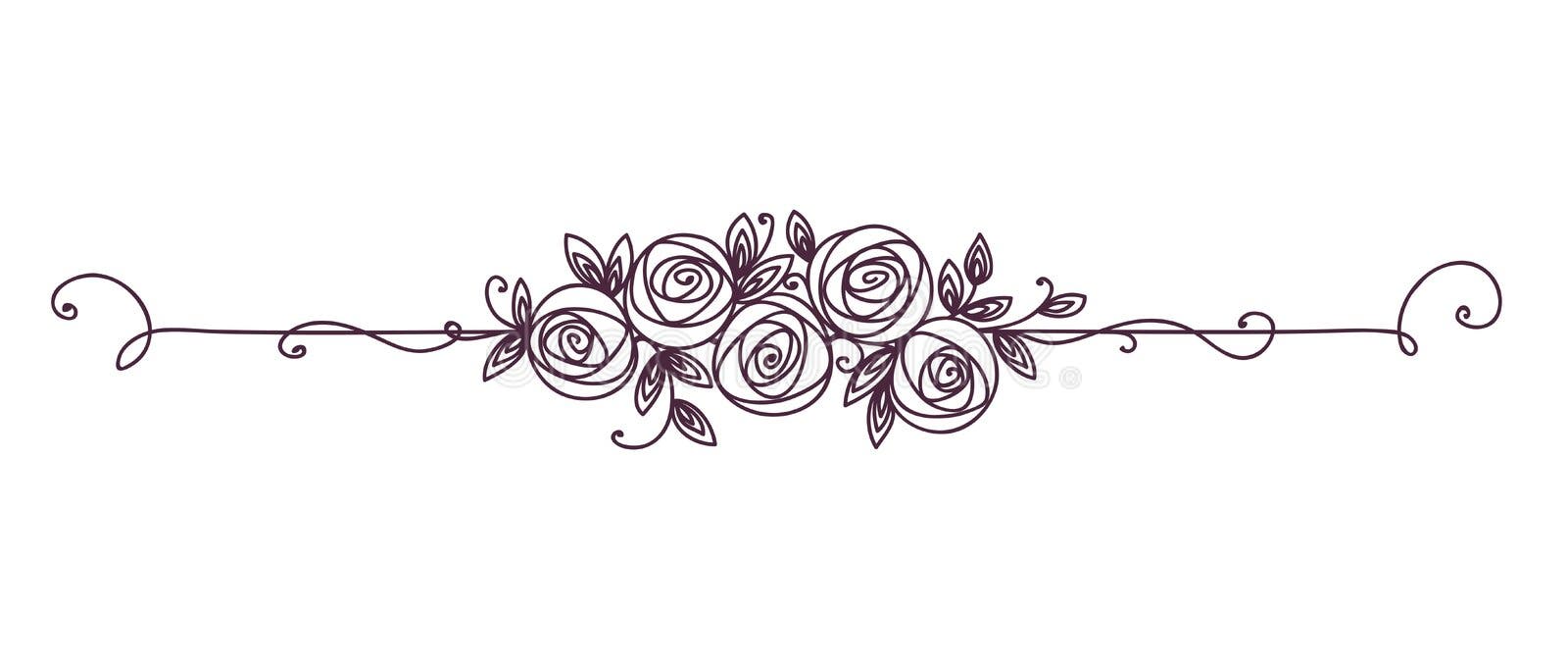 Svartvit blom- elegant modell Tappningbeståndsdel för dekorlinjen konst Steg blommaöversikten Svartvit blom- elegant modell Tappningbeståndsdel för dekorlinjen konst Steg blommaöversikten
