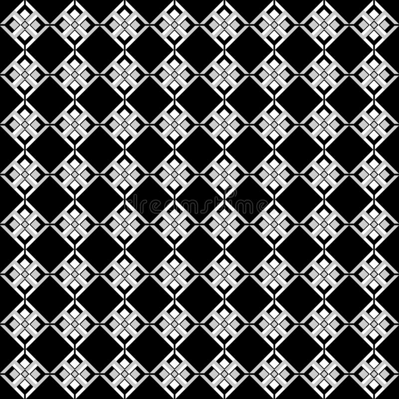 Svartvit entonig sömlös geometrisk modell för vektor royaltyfri illustrationer Svartvit entonig sömlös geometrisk modell för vektor royaltyfri illustrationer