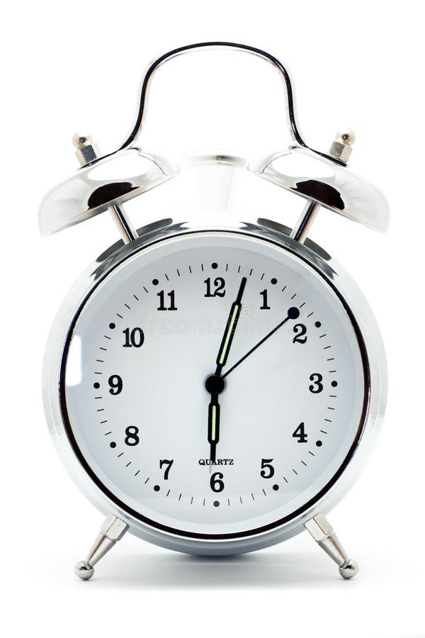 Sveglia Classica Che Suona Ad Otto In Punto, Isolati Contro La A Immagine Stock Immagine di