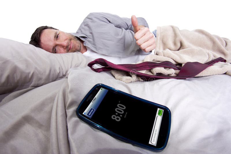 Sveglia Del Telefono Cellulare Immagine Stock Immagine di mattina