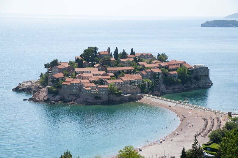 Sveti Stefan, Budva riviera, Montenegro foto de archivo Sveti Stefan, Budva riviera, Montenegro foto de archivo