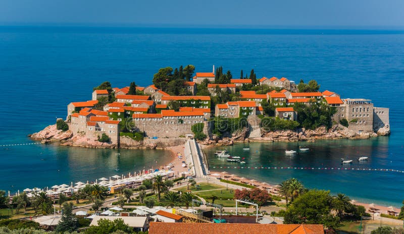 Sveti Stefan, Inselresort, Montenegro stockfotografie Sveti Stefan, Inselresort, Montenegro stockfotografie