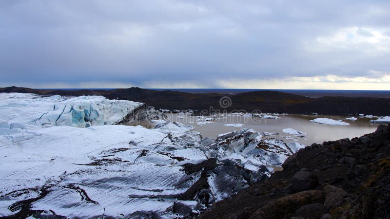 Svinafellsjokul glacier near Skaftafell in east fjords in Iceland