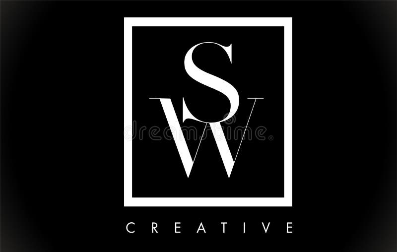 SW Letter Design Logo with Black and White Colors Vector. SW Letter Design Logo with Black and White Colors Trendy Vector Illustration stock illustration SW Letter Design Logo with Black and White Colors Vector. SW Letter Design Logo with Black and White Colors Trendy Vector Illustration stock illustration
